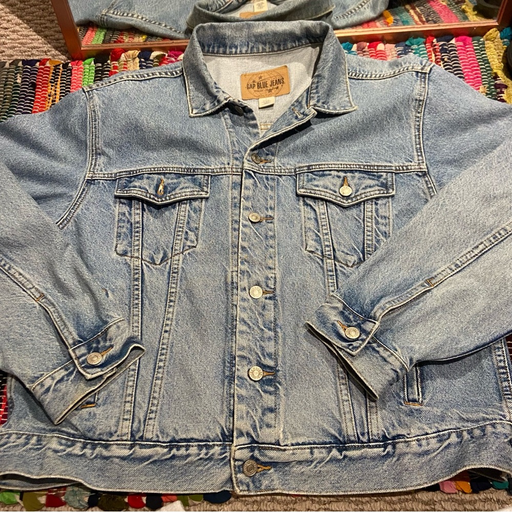 Oversized gap denim jacket